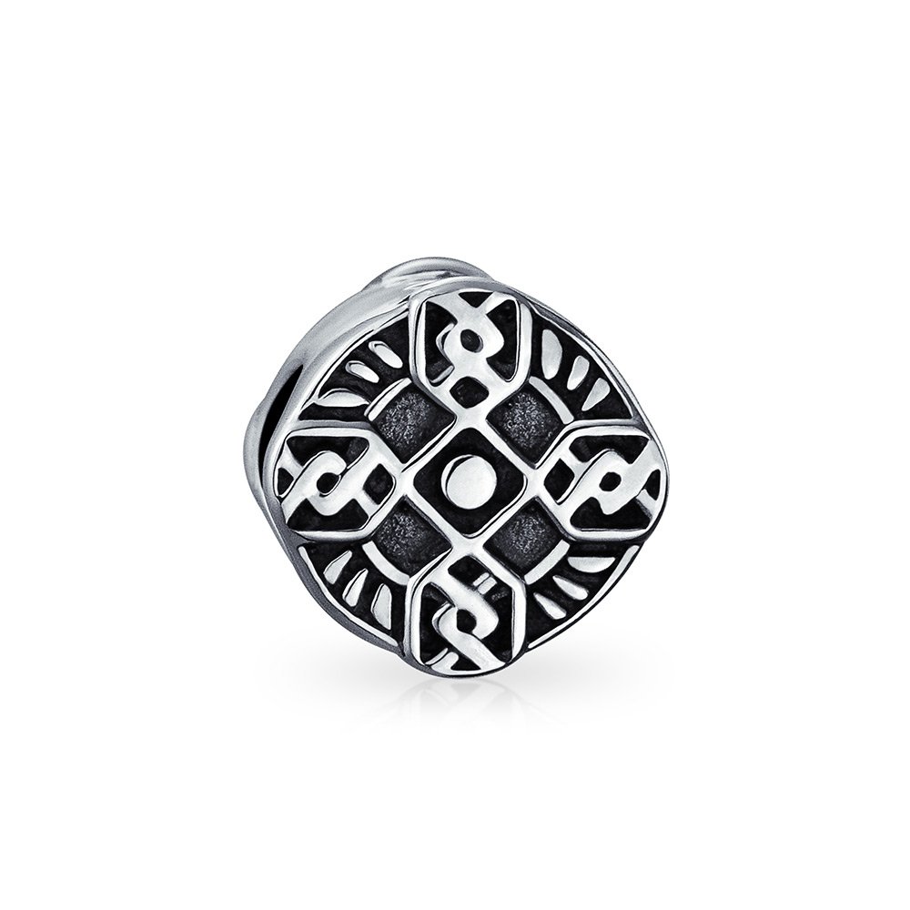 Bling Jewelry Religious Celtic Trinity Cross Irish Viking Love Knot Charm Bead For Women .925 Sterling Silver Fits European Bracelet