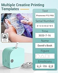 Phomemo P12 Pro Label Maker Machine with Tape, Mini