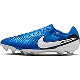 Nike Tiempo Legend 10 Pro Firm-Ground Low-Top Soccer Cleats (DV4333-400, Soar/White) Size 5