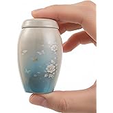 Forevermore Keepsakes - Small Keepsake Cremation Urn for Ashes - Beautiful Mini Memorial Urn with Velvet Box & Bag