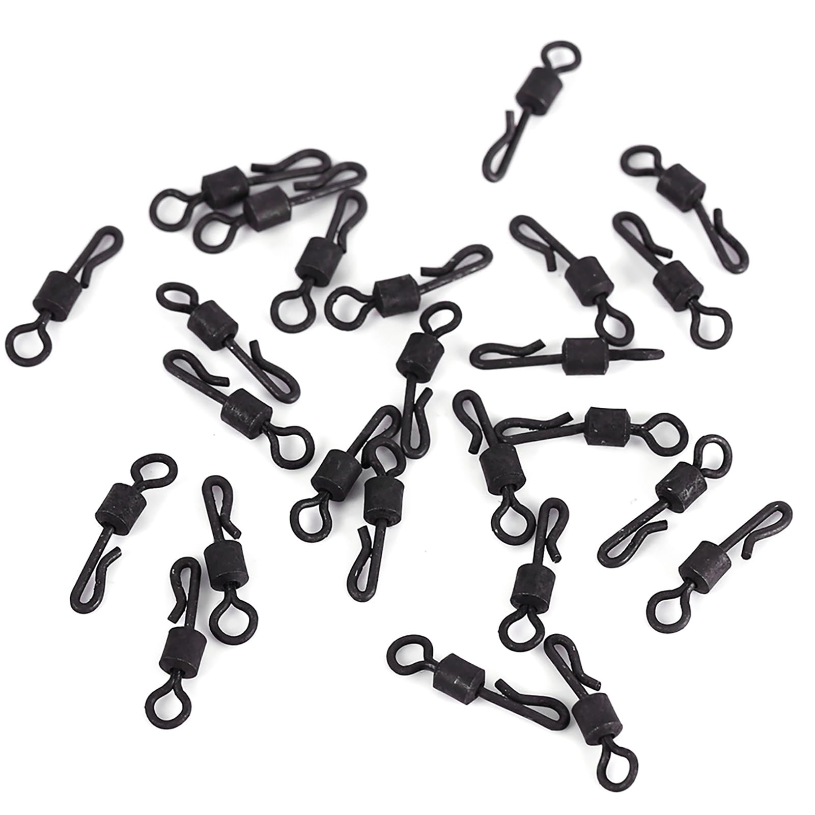 WGFOIP 25pcs Quick Change Swivels, Carp Fishing Swivel Snaps Fishing Terminal Tackle Hook Connect for Sea Fishing