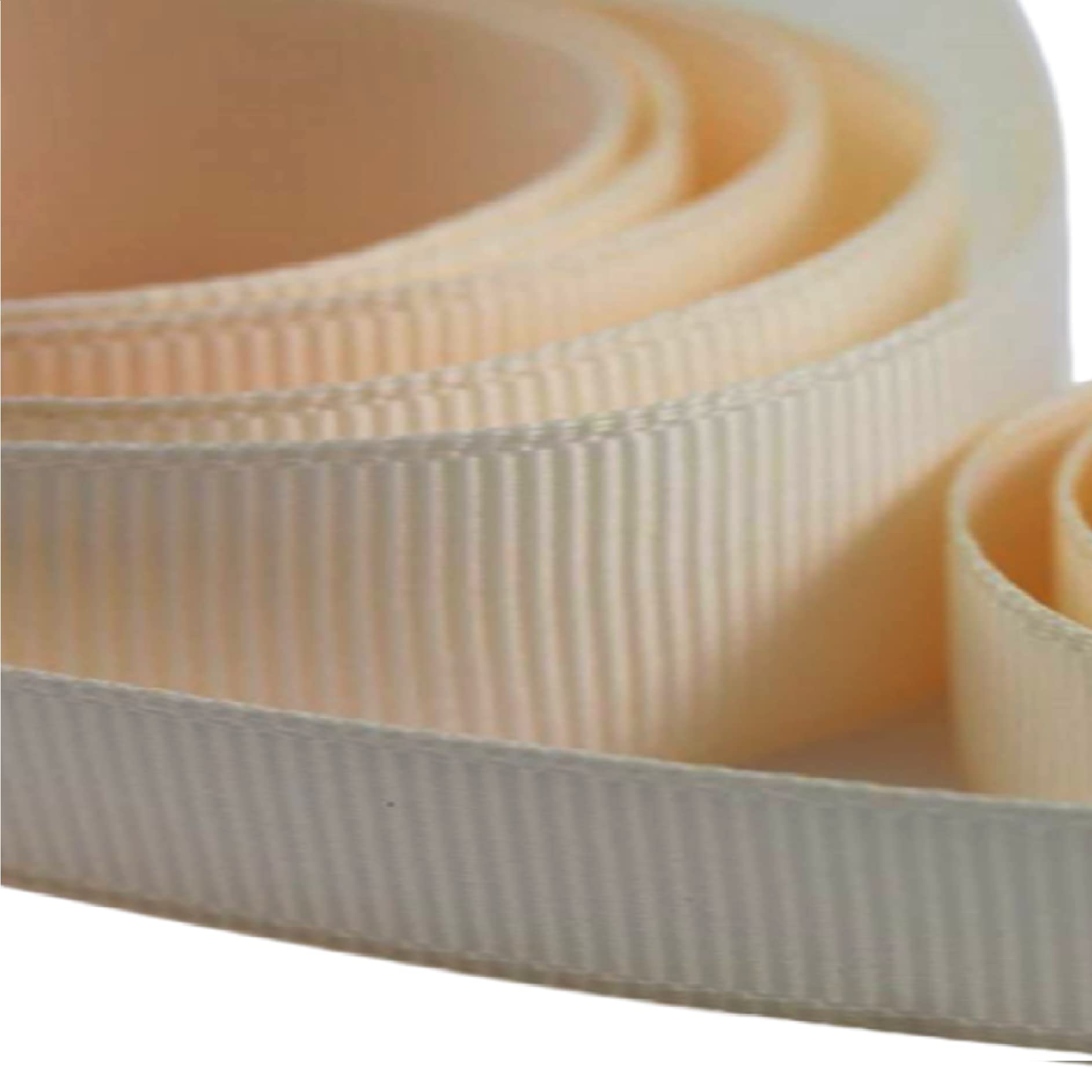 Cream Grosgrain Ribbon 25MM X 10 Meters. for Gifts Wrap Sew, Party, Decorations, Events Wedding Christmas Crafts, Bows, DIY Bouquets, Hair, Dress, Cake, Double Sided — image 1