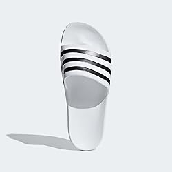 adidas Women's Adilette Aqua Sandal, White/Core