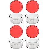 Amazon.com: Pyrex Storage 4-Cup Round Dish with Dark Blue Plastic Cover ...