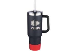 The Memory Company Officially Licensed NFL Game Day Tumbler - 40oz Stainless Steel Double-Wall Insulated Team Color Bling Cup with Team Logo, NFL Licensed Sports Travel Mug with Lid & Straw