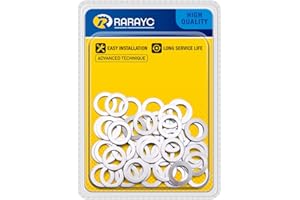 50 pcs Oil Crush Washers Drain Plug Gaskets Replacement for Honda 94109-14000 Accord Civic CR-X CR-Z CR-V and More