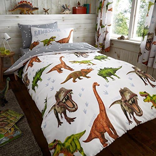 STYLELIVING Kids Boys Children Girls Toddler PC/Polly Cotton Poly cotton Quilt Cover Duvet Covers Bedding Sets (Dinosaur, Single)