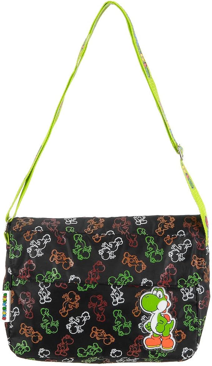Nintendo Yoshi Messenger Bag Black Clothing