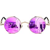ROCKNIGHT Gothic Steampunk Round Polarized UV400 Protection Sunglasses Unisex Street Outdoor 48mm