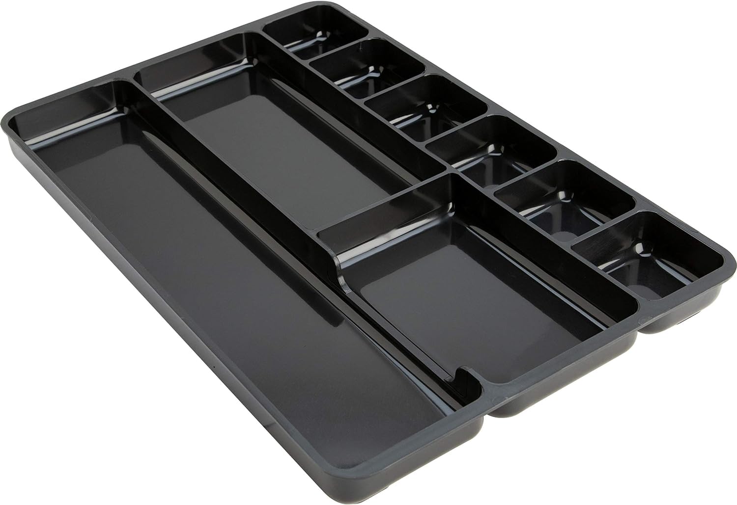 Photo 1 of 9 Compartment(s) - 1.3" Height x 14" Width x 9.4" Depth - Black - 1 / Each-60006-Office Supplies