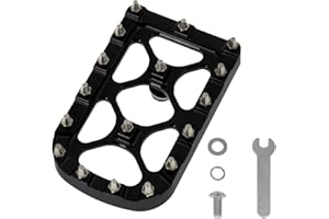 HCmotorku Motorcycle Brake Pedal Pad Cover MX Offroad Foot Pegs Step Plate Fit for Harley Softail FL 1986-2017 Dyna FLD 2012-2016 Touring Trike 1980-2023 (Black)