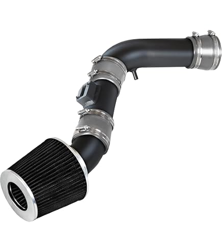 Rtunes Racing Short Ram Air Intake Kit - Matte Black Pipe, Red Filter For 07-12 Chevy Colorado/GMC Canyon/Hummer H3 3.7L I5