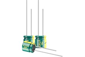 JCCON 10-Pack 16V 220uF Premium Quality Low ESR Electrolytic Capacitors 6x7mm (0.24x0.28in), 16Volt 220MFD High-Frequency Caps with Superior Performance
