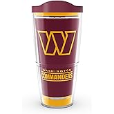 Tervis Made in USA Double Walled NFL Washington Commanders Touchdown Insulated Tumbler Cup Keeps Drinks Cold & Hot, 24oz, Classic