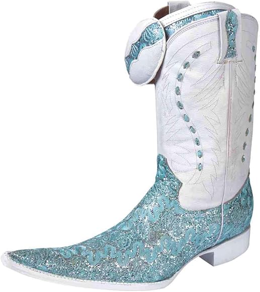 botas vaqueras azules