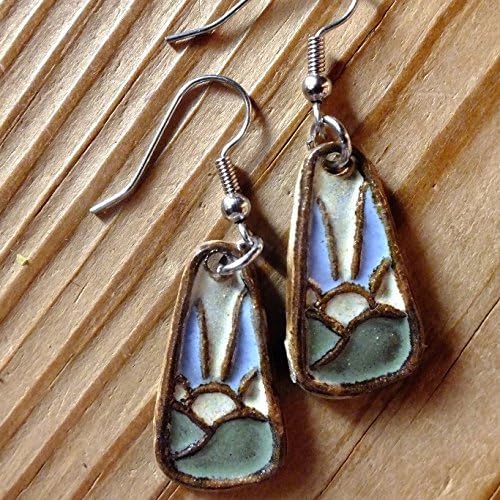 Sunset Behind the Mountain, Stoneware Earring