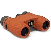 Nocs Provisions Standard Issue 8x25 Waterproof Binoculars, 8X Magnification, Bak4 Prism, Wide View Multi-Coated Lenses for Bird Watching, Hiking & Backpacking - Poppy Orange II
