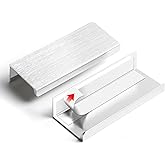 BaiNong 5 Pack 3 inch self Adhesive Cabinet pulls Silvery Finger pulls for cabinets Stick on Handles Concealed Cabinet Handles Edge pulls for Drawer Pull Seam Drawer Flat