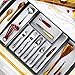 madesmart Classic Large Silverware Tray - Granite |CLASSIC COLLECTION | 6-Compartments| Kitchen Drawer Organizer | Soft-Grip Lining and Non-Slip Rubber Feet | BPA-Free