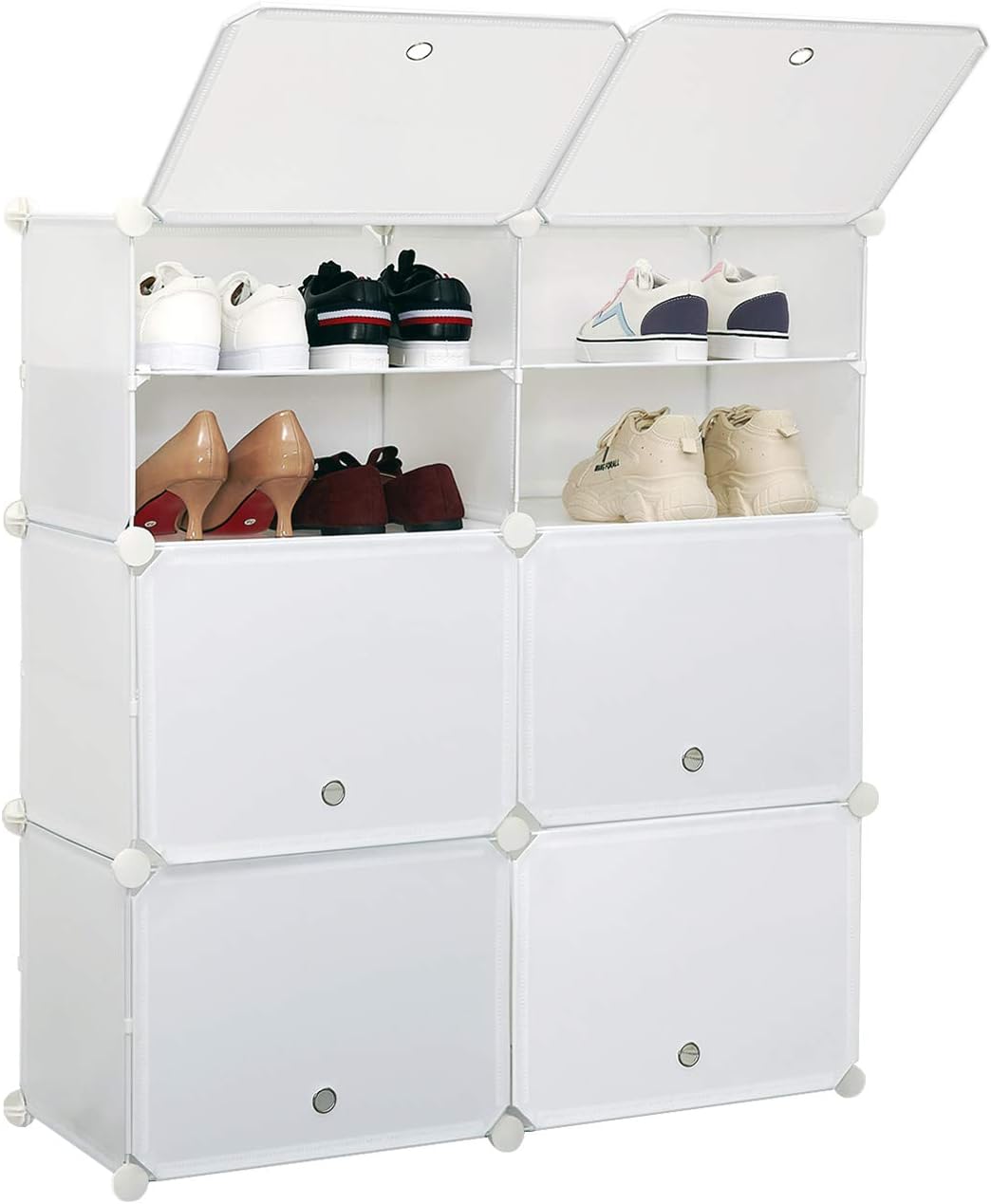 cute shoe racks on Meerveil Shoe Racks Storage Cabinet Shoe Storage Unit Diy Plastic Shoe Rack Modular Shoe Organizer Understairs