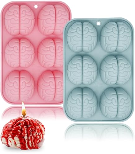 Molde De Silicona Para Cerebro Humano | Realista Para Halloween | Para Chocolate, Gelatina, Fondant