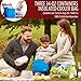 Glass Meal Prep Containers 2 Compartment BPA Free Leakproof Glass Food Storage Containers Airtight Locking Lids Bento Lunch Box Containers Set in Large Insulated Thermal Cooler Lunch Bag (Navy)