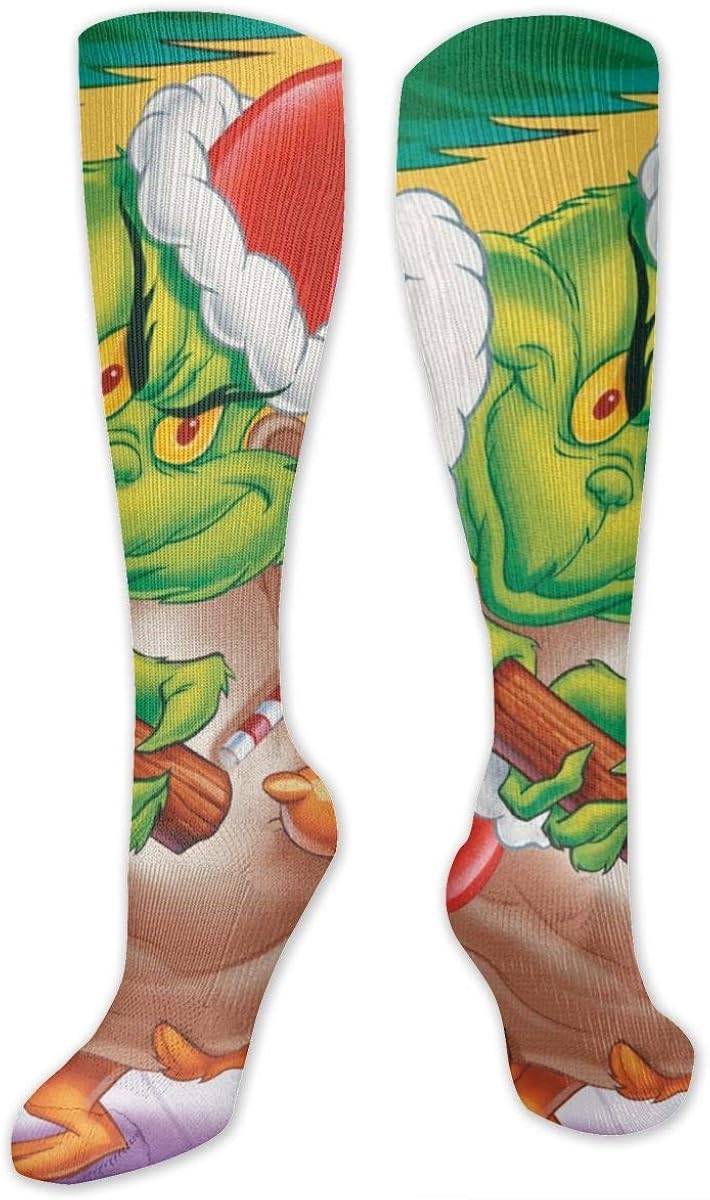 The Grinch Socks Merry Christmas Socks Funny Socks Cartoon Crew Socks