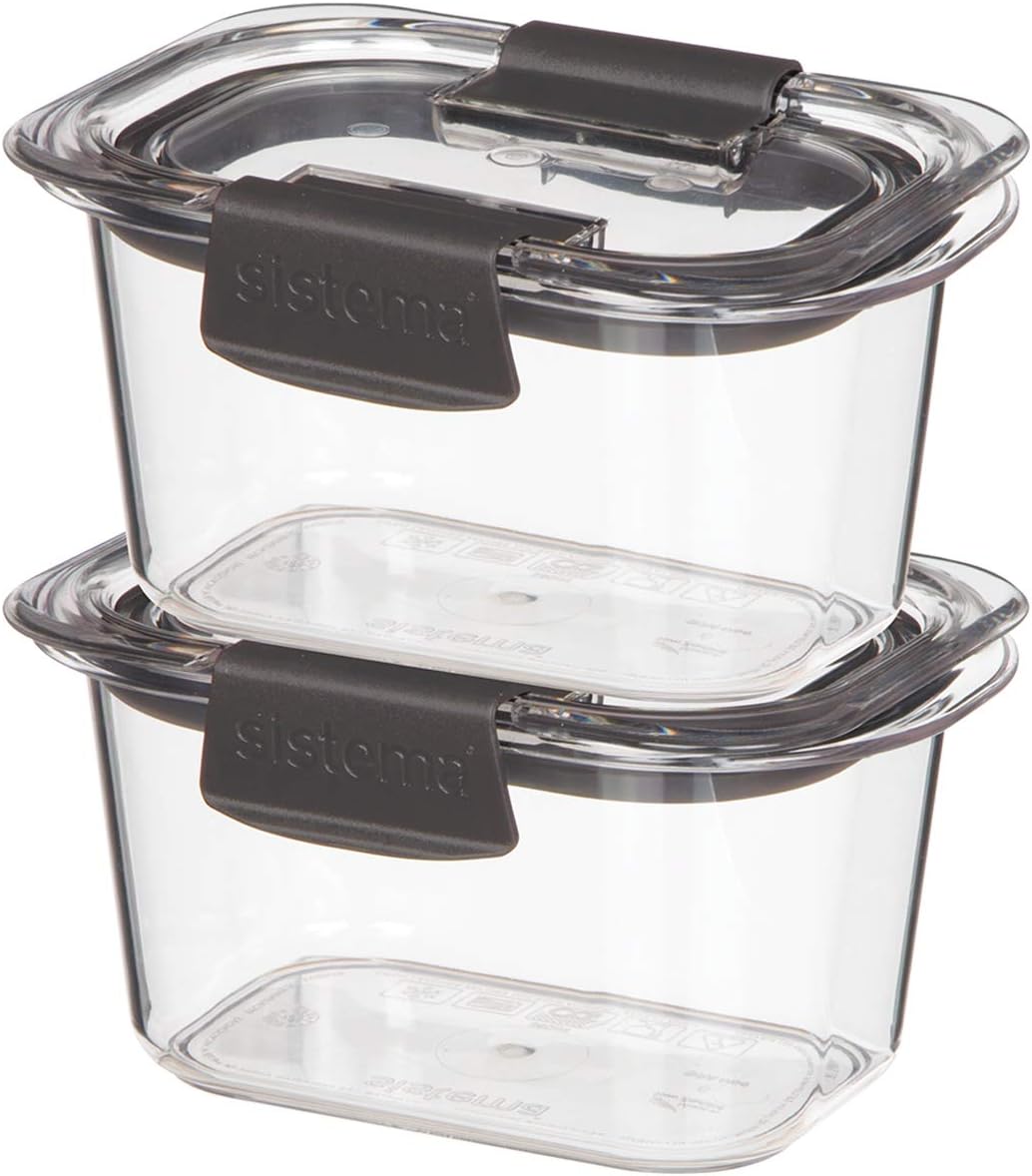 Sistema Brilliance Leakproof Food Storage Container, Stain and Odour Resistant, Microwave Steam Vents, 380 ml, BPA-Free - Image 3