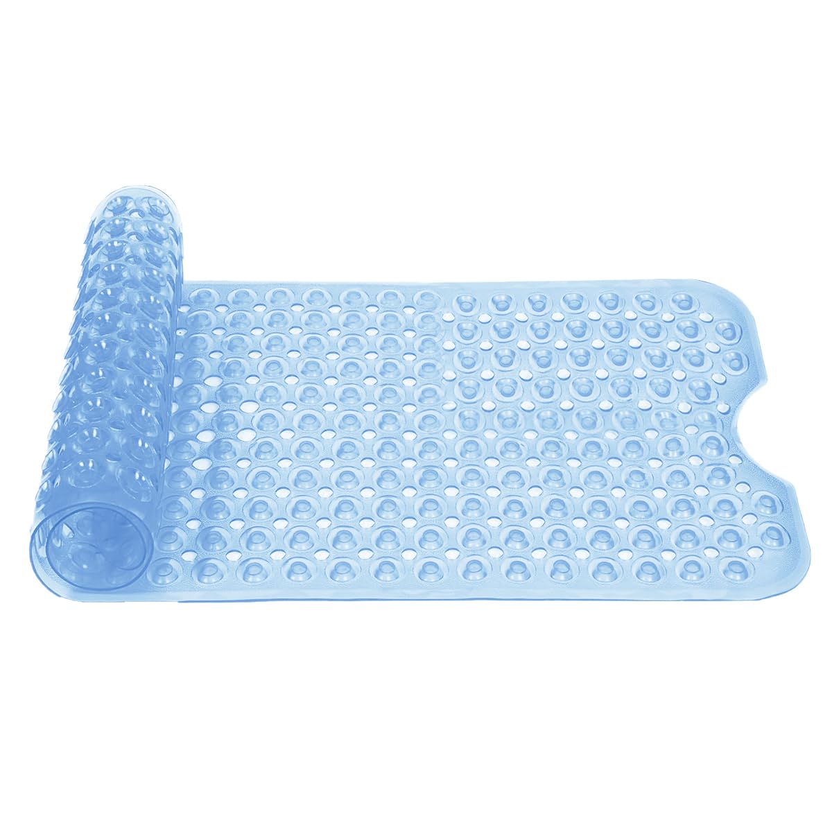 Fit Even Shower Bath Mats - Washable Non Slip Anti Mould Rubber Bathmat with Suction Cups for Bathtub and Bathroom, Ideal for Babies, Toddlers and Elderly (Blue, 40x100 cm)