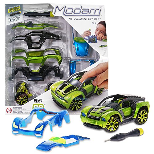 Modarri Delux S2 Muscle Car Build Your Car Kit Toy Set - Ultimate Toy Car: Make Your Own Car Toy - For Thousands of Designs - Real Steering and Suspension - Educational Take Apart Toy Vehicle