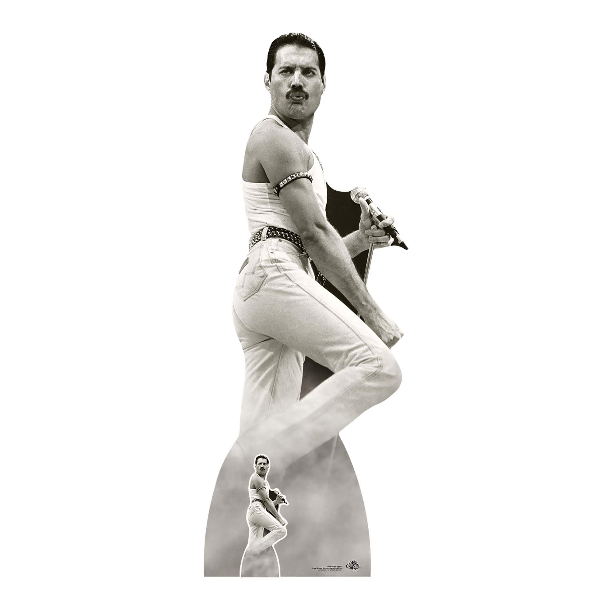 Star Cutouts CS850 Freddie Mercury 1985 Lifesize Cardboard Cutout – Music Legend Party Decoration & Collector Display