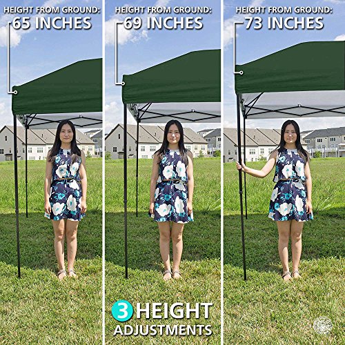 Punchau Pop Up Canopy Tent 10 x 10 Feet, Green - UV Coated, Waterproof Instant Outdoor Party Gazebo Tent - Thumbnail 3