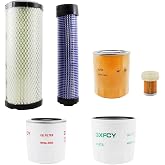Filter Kit TA040-93230 HHK70-14070 HH164-32430 6A320-59930 HH3A0-82623 Compatible with Kubota L2501 L2800 L3200 L3400 L3700SU L3800 HST Tractor