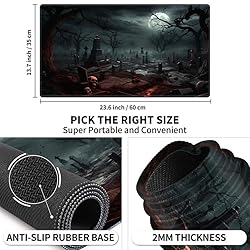 EDGFRTOIO Playmat 24" x 14" Game Mats Tabletop