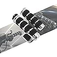 HCmotorku Motorcycle Hand Grips 1 inch 25mm Universal Non-Slip Handlebar Throttle Grips Fit for Harley Street Glide Road King Electra Glide Softail Fatboy Dyna Sportster Chrome