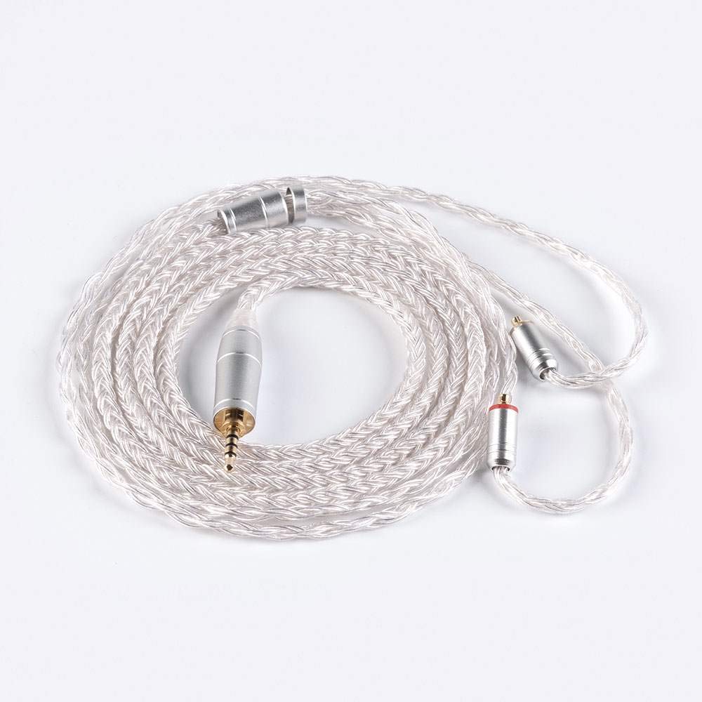 NEX KBEAR 16 Core Silver Plated Copper High Purity Copper Hybrid Braided Upgrade in Ear Earphone Cable（MMCX 2.5mm）