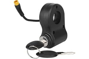 SundiooK Electric Door Lock for Kukirin G2/G2 Pro/G2 Max Electric Scooter, 3-Pin Plastic Replacement Accessory with Key