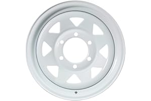 eCustomrim Trailer Wheel Rim 15X6 6-5.5 White Spoke 2830 Lb. 4.27 Center Bore