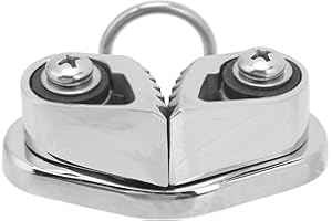 Marine Cam Cleat 316 Stainless Steel Fairlead Leading Ring Anchor Rope Cleats Sailing Cleat for 3 to 12mm Rope Used for Saili