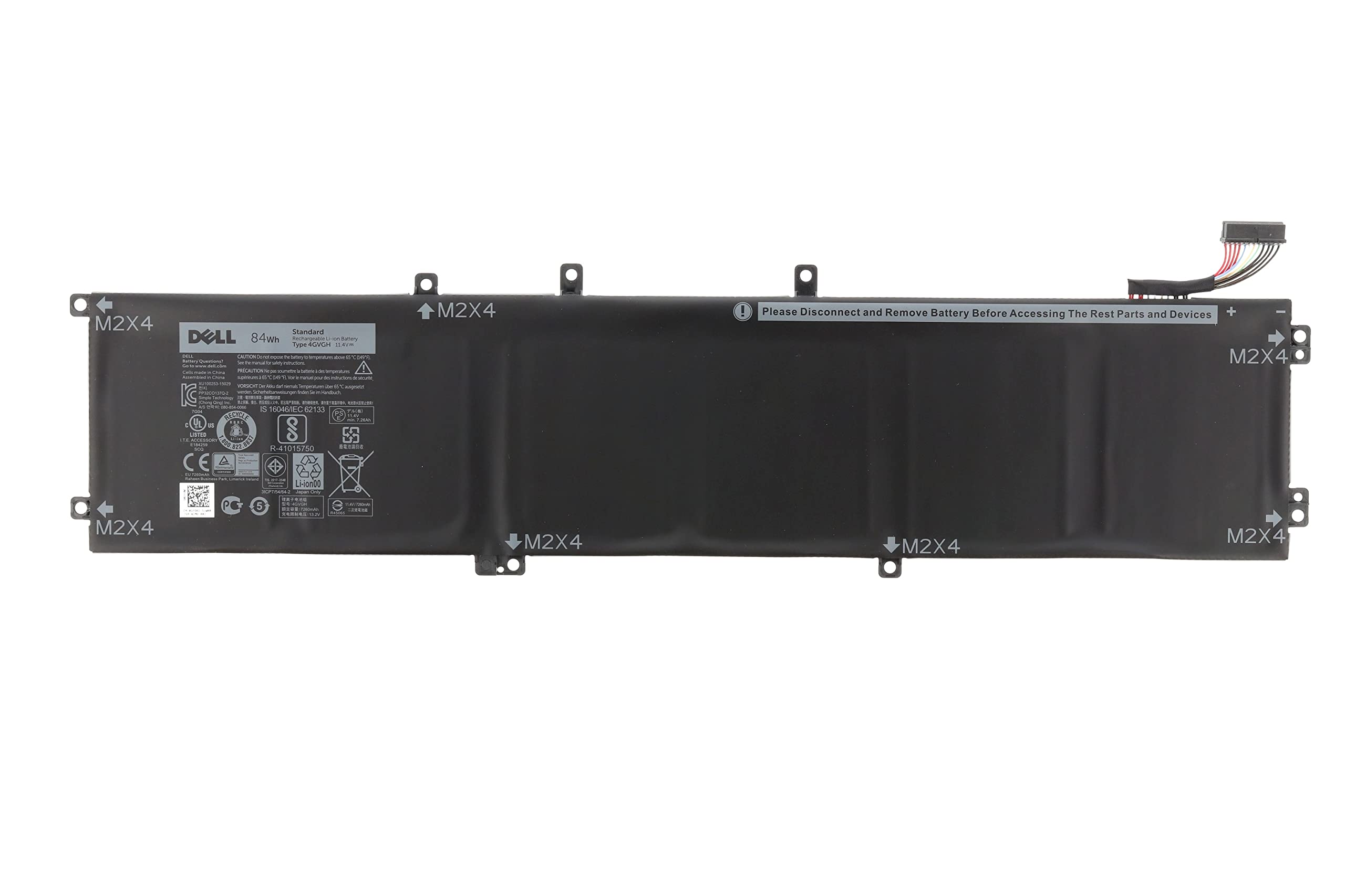 Dell 1P6KD - Battery 84Whr 6 Cell - Warranty: 6M