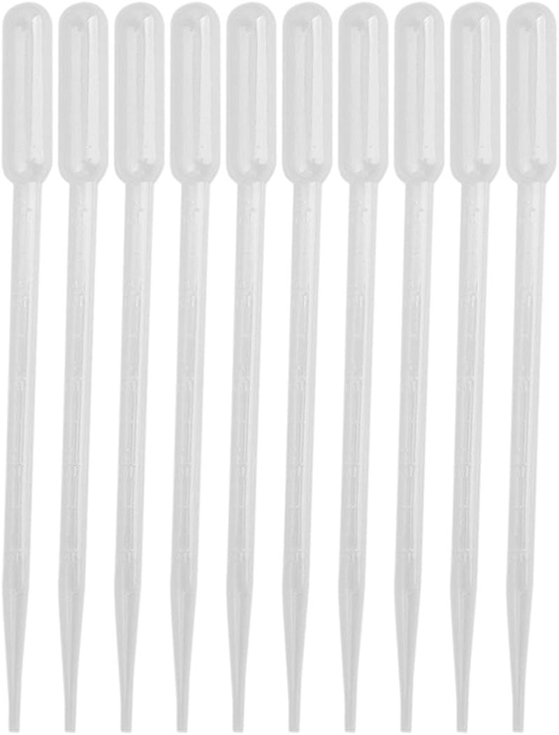 Yesallwas 10ml Plastic Pipettes 20Pcs Dropper Graduated Transfer Lab Measuring