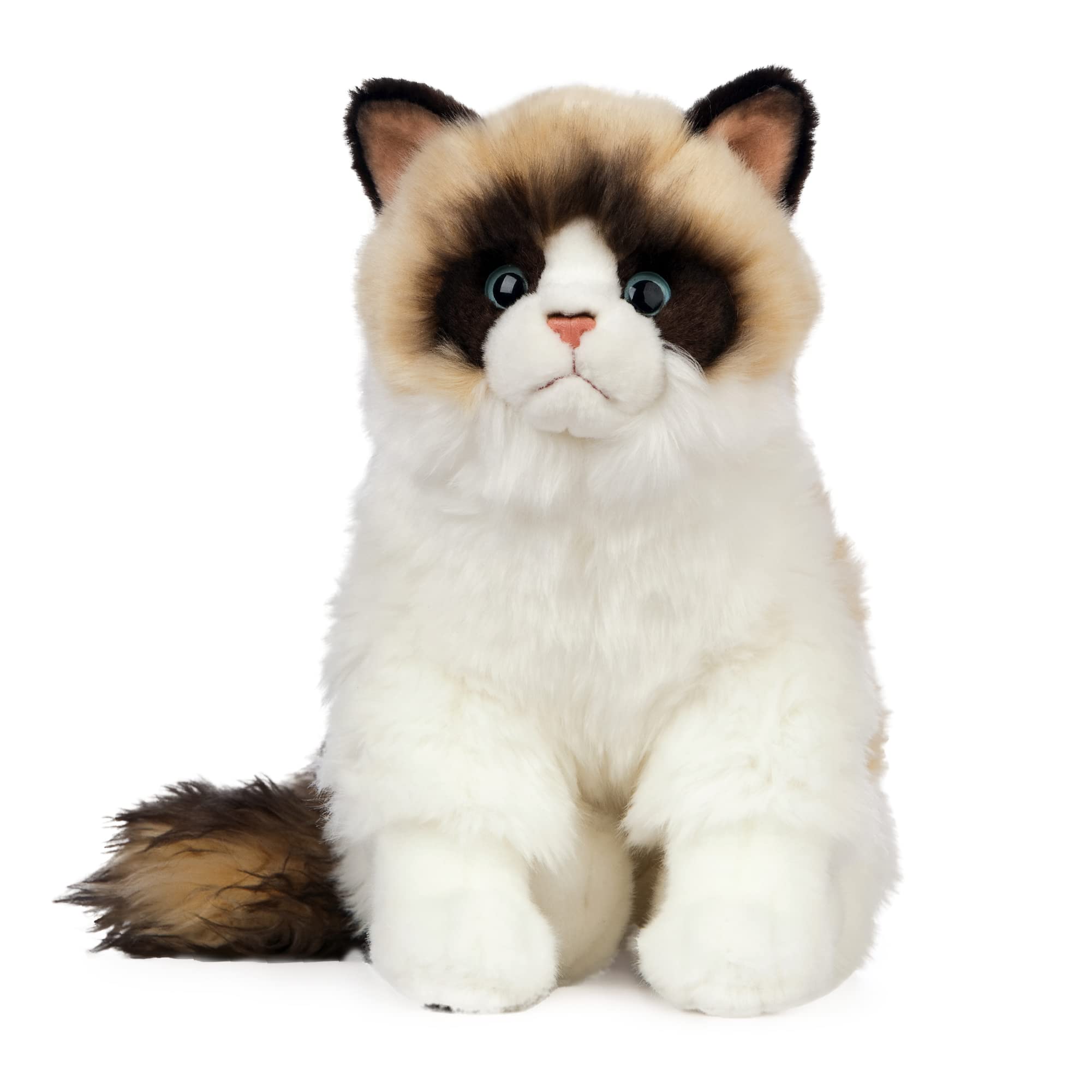 Living Nature Ragdoll Cat, Realistic Soft Cuddly Cat Toy, Naturli Eco-Friendly Plush, 24cm