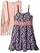 Beautees Girls' Big 2 Piece Suede Vest Over Dress