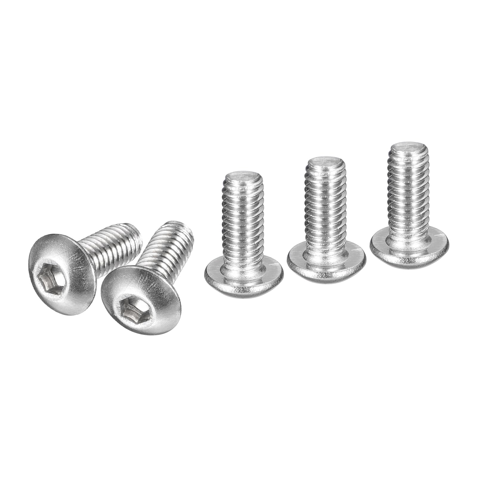 DTGN M4-0.7x10mm Button Head Socket Cap Screws - 100Pack - Good for Machine - 304 Stainless Steel 18/8 - Hex Drive Full Thread Fasteners — image 1