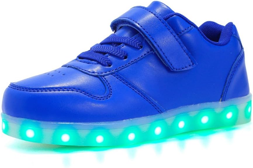 QOUJEILY Girls Boys Kids Children Shoes Flashing Light Up Fashion Sneakers