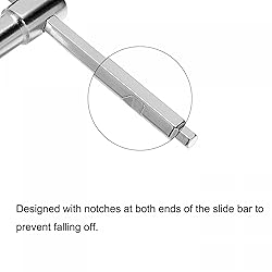 uxcell 4mm Sliding T-Handle Hex Key Wrench for Fast