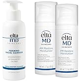 EltaMD AM & PM Moisturizer Facial Kit with Daily Foaming Facial Cleanser, Gentle for Sensitive Skin