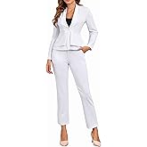 Women's Business Pant Suits 2 Piece Set Work Casual Outfits Dressy Blazer Jacket and Pants Suit
