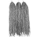 VRHOT 6Packs 18'' Box Braids Crochet Hair Small Synthetic Hair Extensions Twist Crochet Braids Hairstyles Braiding Hair Long Dreadlocks for Black Women 18 inch Grey (18 inch, Gray)