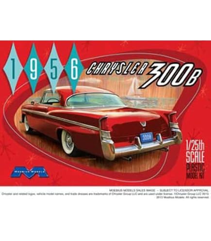 Amazon.com: Moebius Models 1/25 1955 Chrysler C300 Car Model Kit